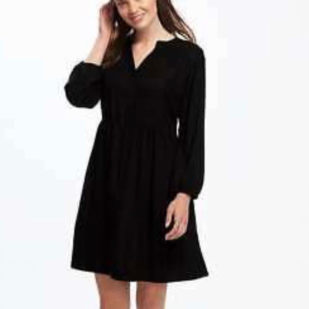 Old Navy black henley shirt dress